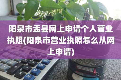 阳泉市盂县网上申请个人营业执照(阳泉市营业执照怎么从网上申请)