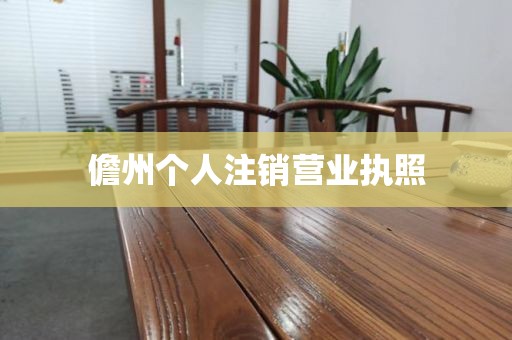 儋州个人注销营业执照