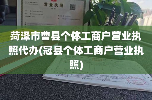 菏泽市曹县个体工商户营业执照代办(冠县个体工商户营业执照)
