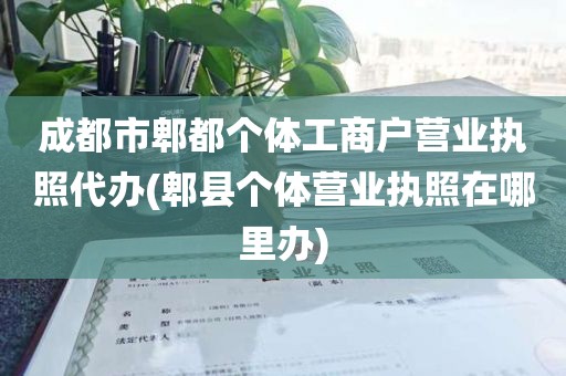 成都市郫都个体工商户营业执照代办(郫县个体营业执照在哪里办)