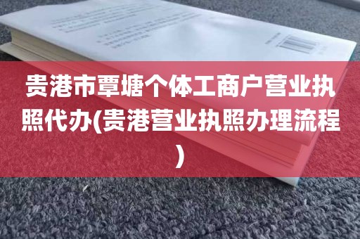 贵港市覃塘个体工商户营业执照代办(贵港营业执照办理流程)