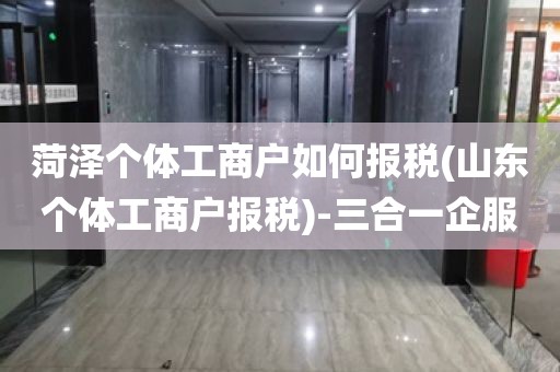 菏泽个体工商户如何报税(山东个体工商户报税)-三合一企服