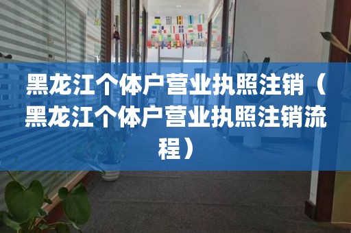 黑龙江个体户营业执照注销（黑龙江个体户营业执照注销流程）