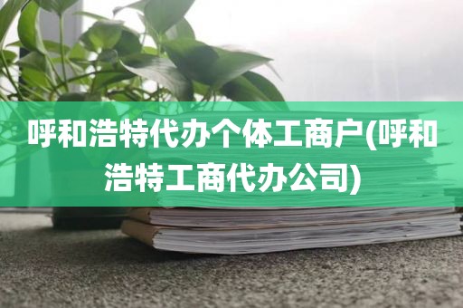 呼和浩特代办个体工商户(呼和浩特工商代办公司)