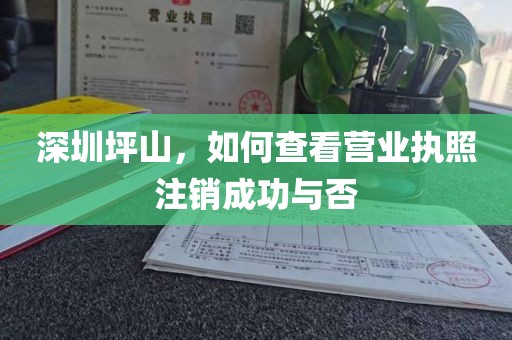 深圳坪山，如何查看营业执照注销成功与否