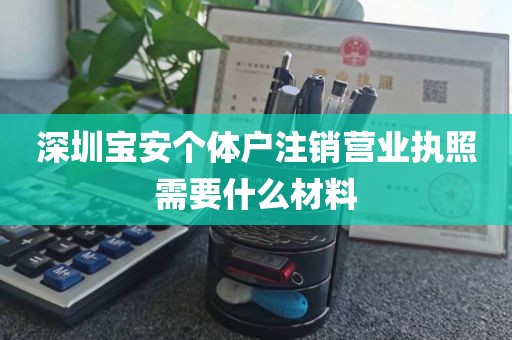 深圳宝安个体户注销营业执照需要什么材料