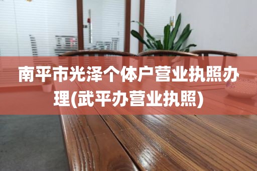 南平市光泽个体户营业执照办理(武平办营业执照)