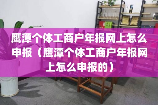 鹰潭个体工商户年报网上怎么申报（鹰潭个体工商户年报网上怎么申报的）