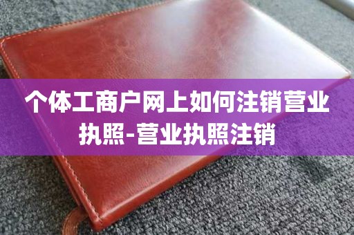 个体工商户网上如何注销营业执照-营业执照注销