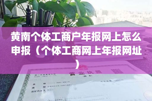 黄南个体工商户年报网上怎么申报（个体工商网上年报网址）