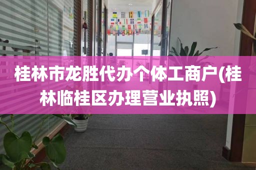 桂林市龙胜代办个体工商户(桂林临桂区办理营业执照)