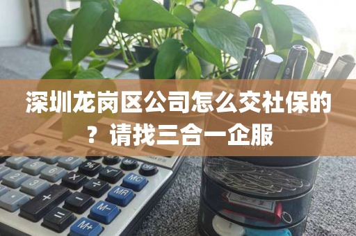 深圳龙岗区公司怎么交社保的?请找三合一企服