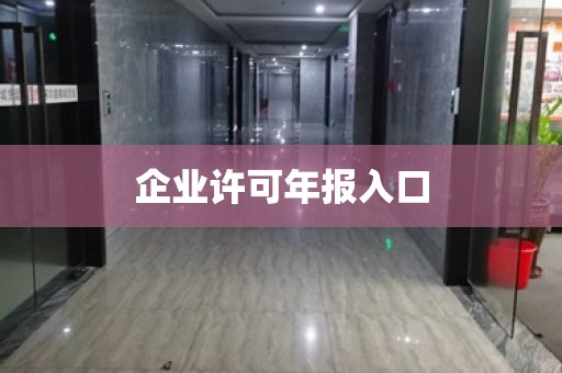 企业许可年报入口