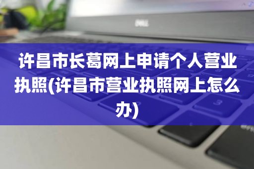 许昌市长葛网上申请个人营业执照(许昌市营业执照网上怎么办)