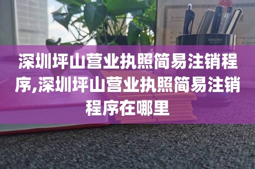 深圳坪山营业执照简易注销程序,深圳坪山营业执照简易注销程序在哪里