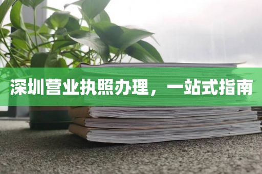 深圳营业执照办理,一站式指南