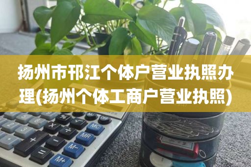 扬州市邗江个体户营业执照办理(扬州个体工商户营业执照)