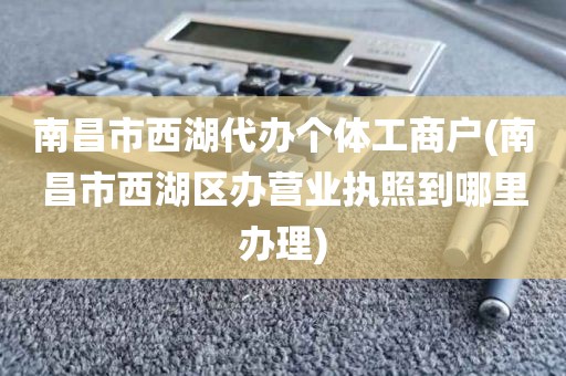 南昌市西湖代办个体工商户(南昌市西湖区办营业执照到哪里办理)