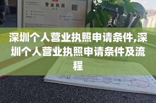 深圳个人营业执照申请条件,深圳个人营业执照申请条件及流程