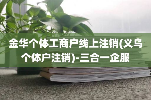 金华个体工商户线上注销(义乌个体户注销)-三合一企服