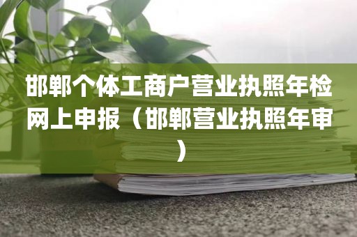 邯郸个体工商户营业执照年检网上申报（邯郸营业执照年审）