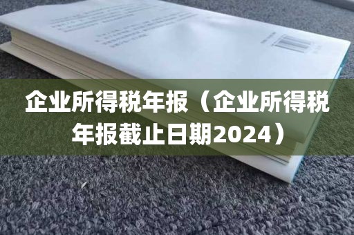 企业所得税年报（企业所得税年报截止日期2024）