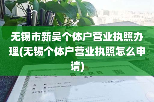 无锡市新吴个体户营业执照办理(无锡个体户营业执照怎么申请)