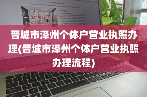 晋城市泽州个体户营业执照办理(晋城市泽州个体户营业执照办理流程)