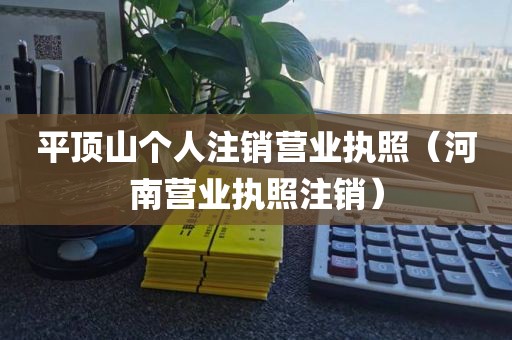 平顶山个人注销营业执照（河南营业执照注销）