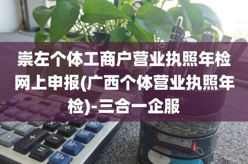 崇左个体工商户营业执照年检网上申报(广西个体营业执照年检)-三合一企服