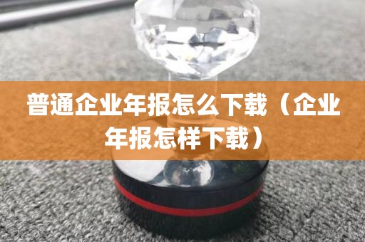 普通企业年报怎么下载（企业年报怎样下载）