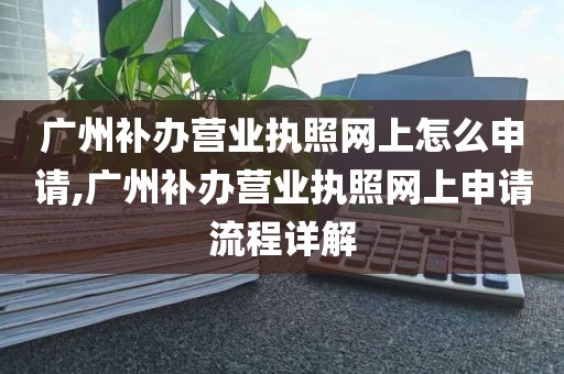 广州补办营业执照网上怎么申请,广州补办营业执照网上申请流程详解