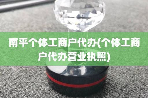 南平个体工商户代办(个体工商户代办营业执照)