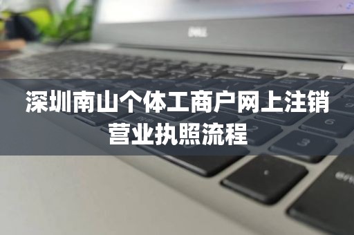 深圳南山个体工商户网上注销营业执照流程