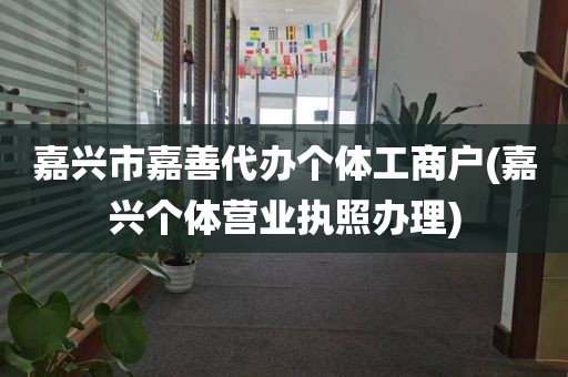 嘉兴市嘉善代办个体工商户(嘉兴个体营业执照办理)