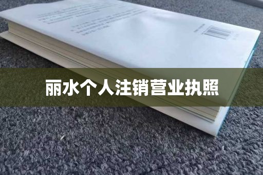 丽水个人注销营业执照
