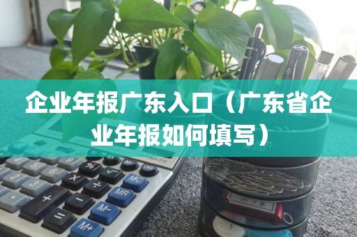 企业年报广东入口（广东省企业年报如何填写）