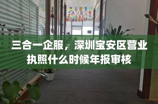 三合一企服，深圳宝安区营业执照什么时候年报审核