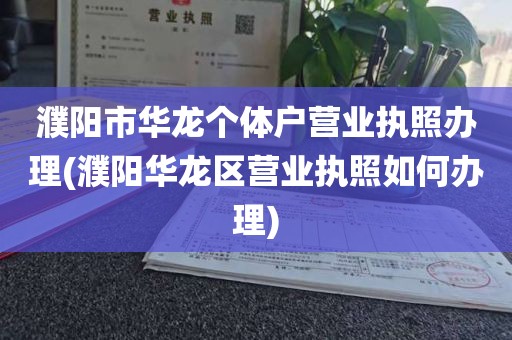 濮阳市华龙个体户营业执照办理(濮阳华龙区营业执照如何办理)