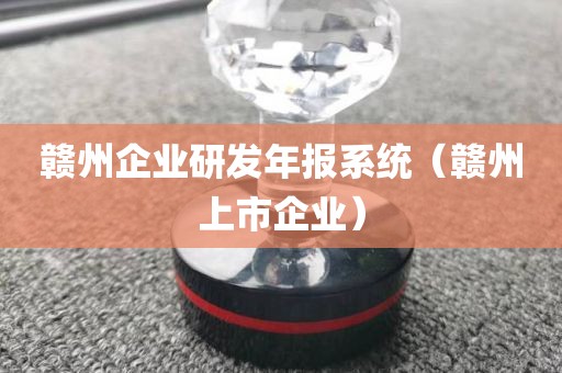 赣州企业研发年报系统（赣州上市企业）