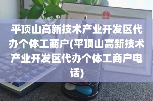平顶山高新技术产业开发区代办个体工商户(平顶山高新技术产业开发区代办个体工商户电话)