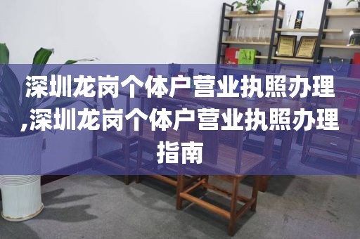 深圳龙岗个体户营业执照办理,深圳龙岗个体户营业执照办理指南