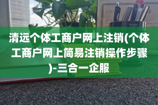 清远个体工商户网上注销(个体工商户网上简易注销操作步骤)-三合一企服