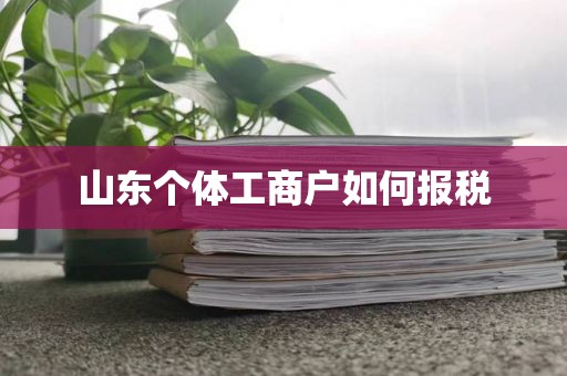 山东个体工商户如何报税