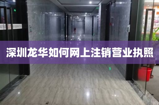 深圳龙华如何网上注销营业执照