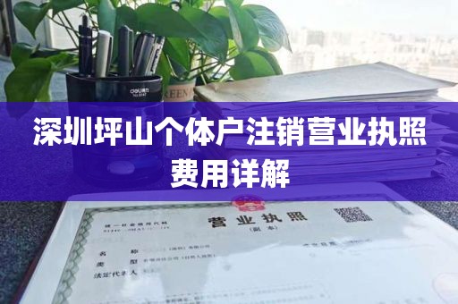 深圳坪山个体户注销营业执照费用详解