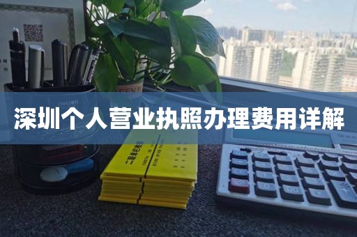 深圳个人营业执照办理费用详解