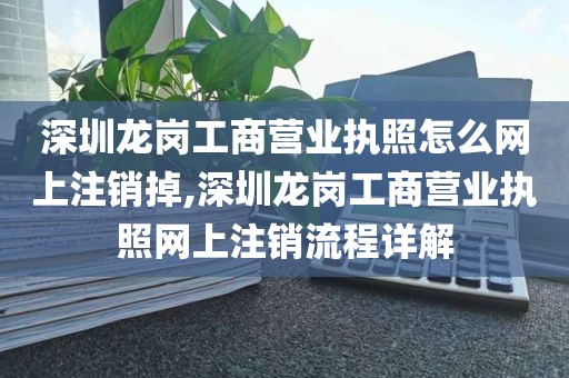 深圳龙岗工商营业执照怎么网上注销掉,深圳龙岗工商营业执照网上注销流程详解