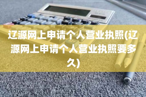 辽源网上申请个人营业执照(辽源网上申请个人营业执照要多久)