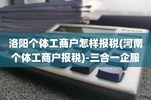 洛阳个体工商户怎样报税(河南个体工商户报税)-三合一企服